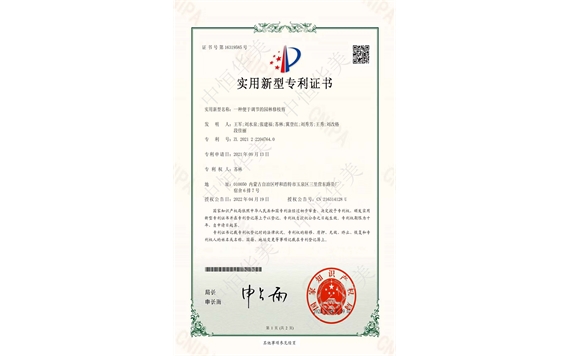 实用新型专利证书——一种便于园林修剪的修枝剪1